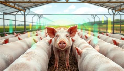 smart pig farm  environmental sensors adjusting temperature  air