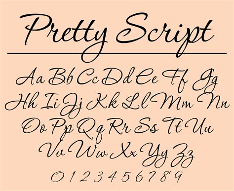 Cursive Font Pretty Cursive Font Cursive Script Font Wedding - Etsy Canada