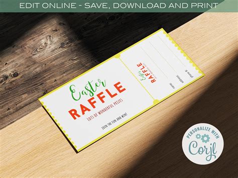 EDITABLE FUNDRAISER TICKET, Printable Customizable, Editable Holiday ...