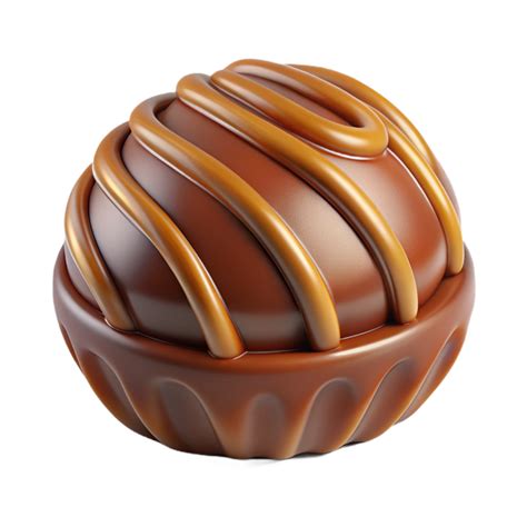 Chocolate Truffle with a Rich Center 3d 49346638 PNG