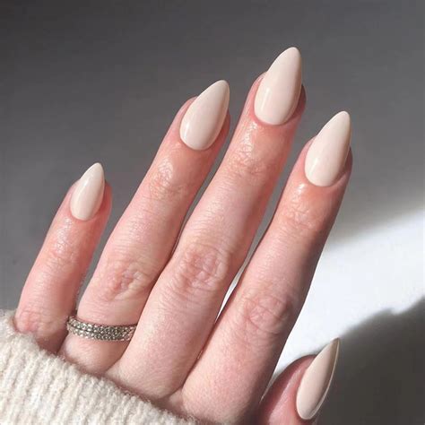 Amazon.com: EternalClassic Nude Press on Nails Almond, Glossy Fake