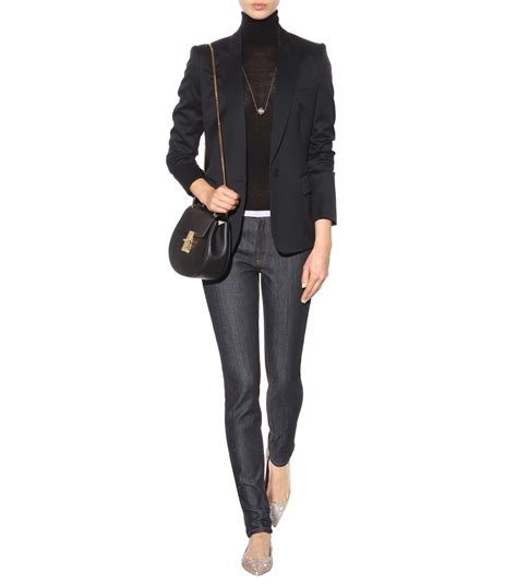 Jimmy Choo Alina Glitter-Embellished Flats in Metallic | Lyst