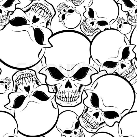 seamless pattern   human skulls stock vector colourbox