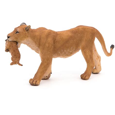 PAPO Wild Animal Kingdom Lioness with Cub Toy Figure