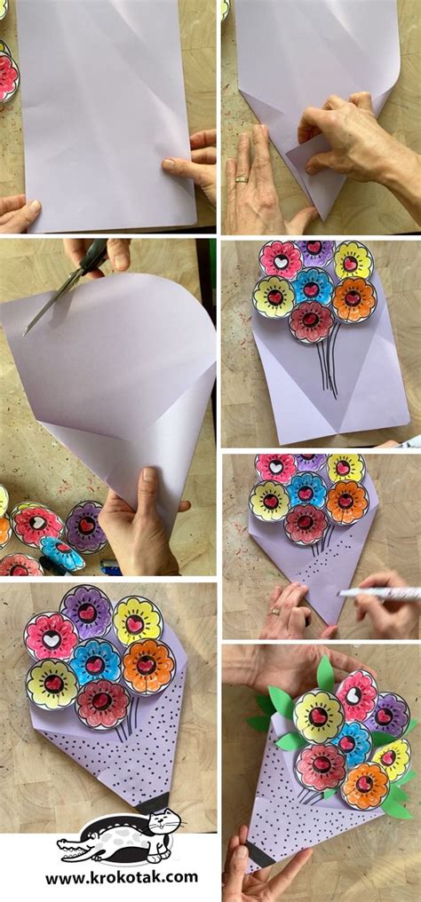 krokotak | HEART FLOWERS BOUQUET in 2021 | Flower heart, Mothers day ...
