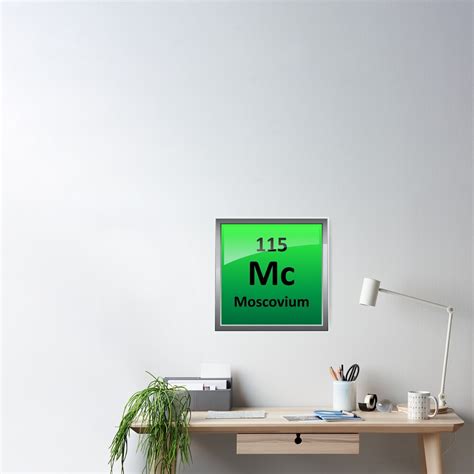 "Moscovium or Element 115 Periodic Table Symbol" Poster by sciencenotes ...