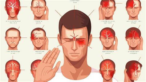 headache types  areas infographic diagram premium ai generated vector