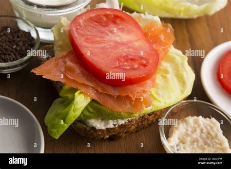 sandwich with ingredients Stock Photo - Alamy
