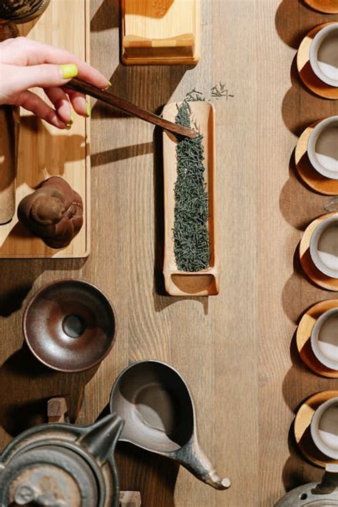 person making tea  stock photo