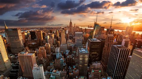 Wallpaper : city, cityscape, night, skyline, skyscraper, evening, New ...