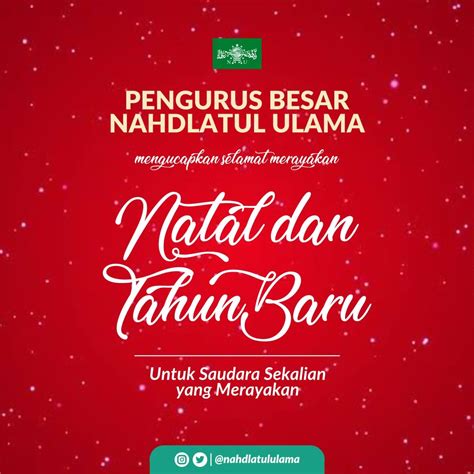 nahdlatul ulama mengucapkan selamat merayakan natal