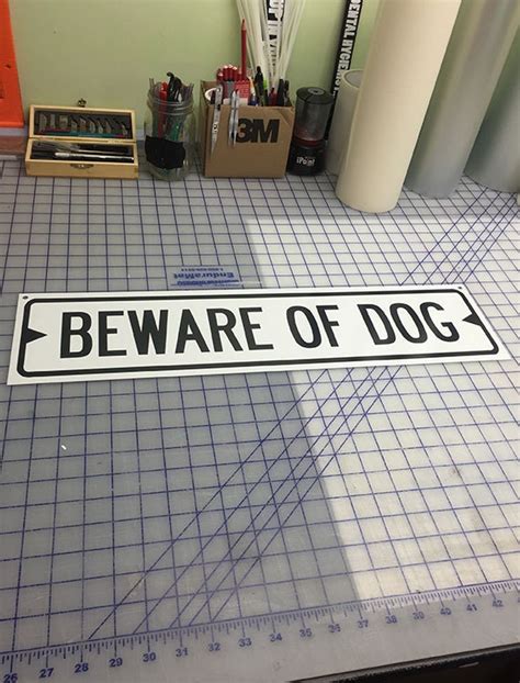 Beware of Dog Metal Sign