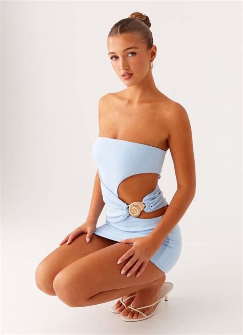 So Iconic Mini Dress - Blue – Peppermayo US