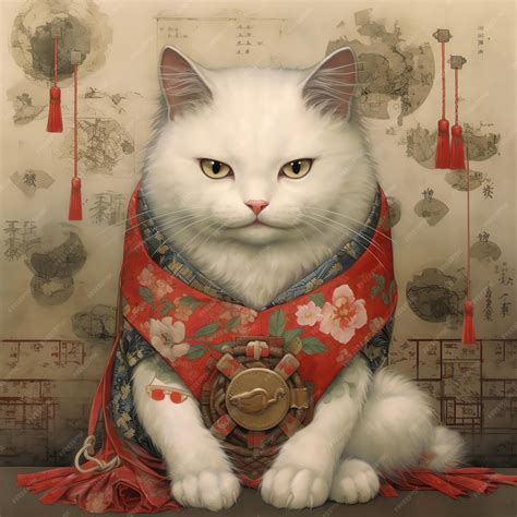 Premium Photo | Cat and a teacup anime art vibrant color schemes Japan