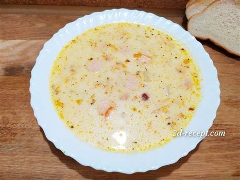 как варить сырный суп с плавленным сыром и сосисками