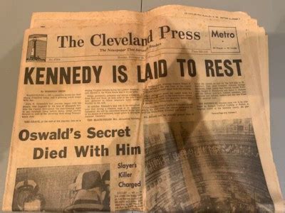 THE CLEVELAND PRESS NEWSPAPER NOV 25, 1963 Kennedy Is Laid To Rest ...