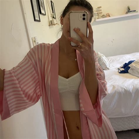 Victoria’s Secret Silk Robe Cropped Length Never... - Depop