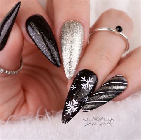 Snowflake Nail Art - 25+ Beauties To Recreate For Winter - Emerlyn Closet