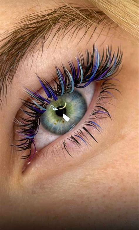 Наращивание цветных ресниц мокрый эффект | Lashes, Eyelash extensions ...