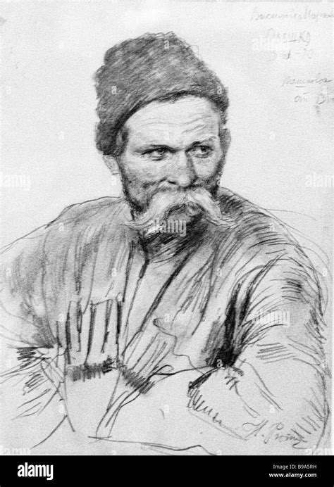 Ilya Repin s drawing Cossack Vasily Oleshko Stock Photo - Alamy