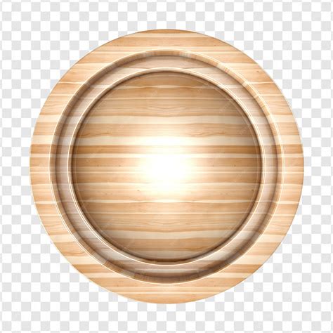 premium psd glossy wooden plate circle