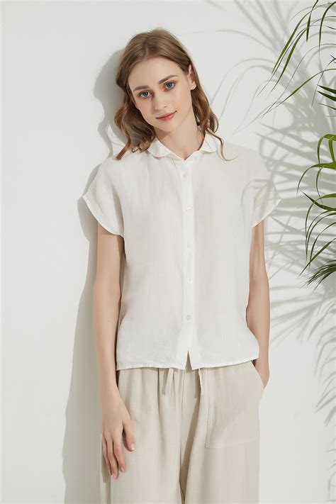 Women's Summer Linen Shirts Basic Linen Shirt Soft Loose - Etsy