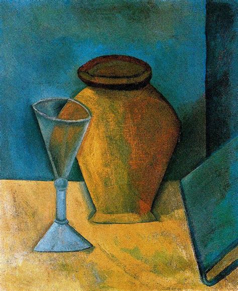 Picasso, Pot, Glass and Book | Пабло пикассо, Пикассо, Краска
