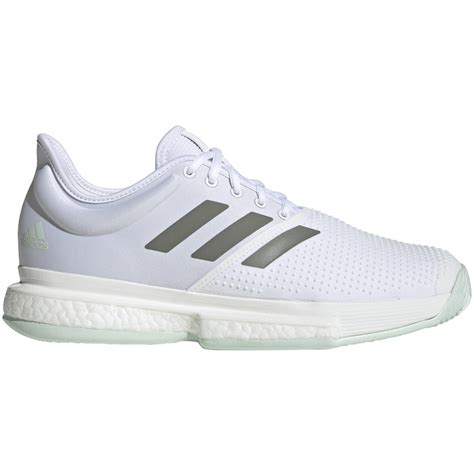 Adidas Men's SoleCourt Tennis Shoes (White/Legacy Green/Green Tint ...