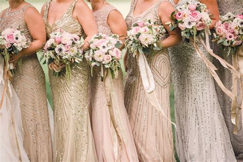 Metallic Winter Wedding Bridesmaid Dress