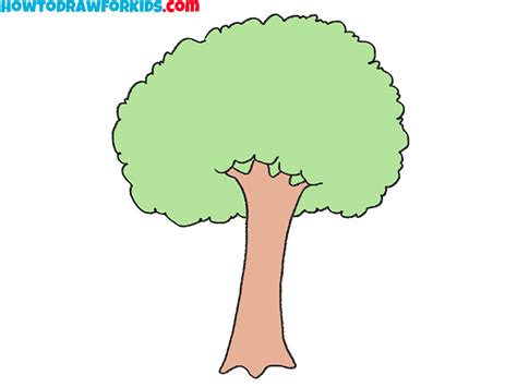 How to Draw a Cartoon Tree - Easy Drawing Tutorial For Kids