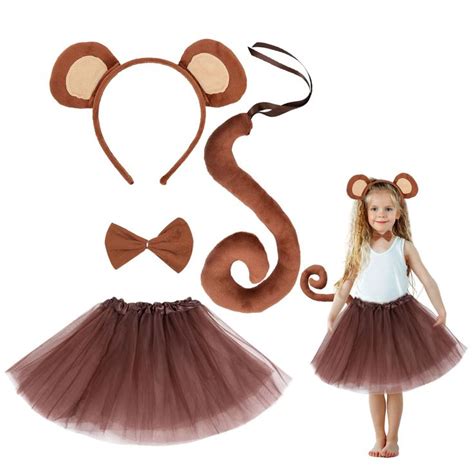 eupsiiu  pieces monkey costume animal fancy costume monkey ears