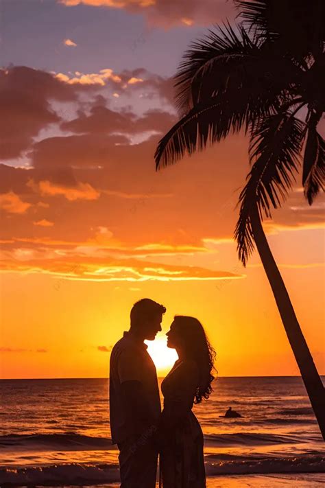 tropical couple silhouettes background images hd pictures