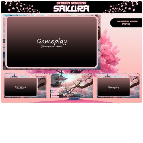 Sakura Stream Pack | Instant Download | Twitch Overlays | Cherry