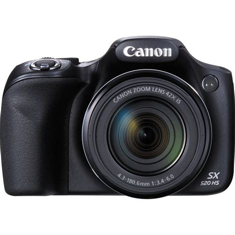 Canon PowerShot SX520 HS Digital Camera (Black) 9544B001 B&H