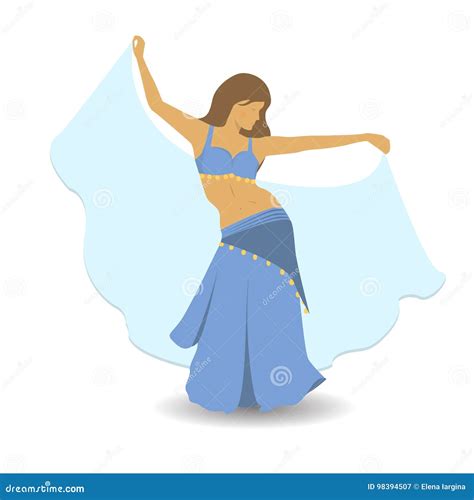 Belly Dancer in Traditional Dress. Stock Vector - Illustration of belly
