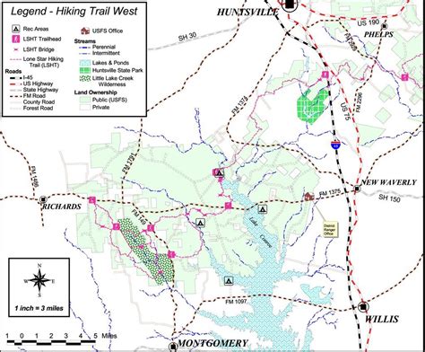 Lone Star Hiking Trail - Maplets - Texas Hiking Trails Map | Printable Maps