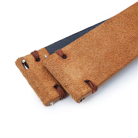 20mm 22mm Tan Suede One-Piece Quick Release Watch Strap | StrapCode