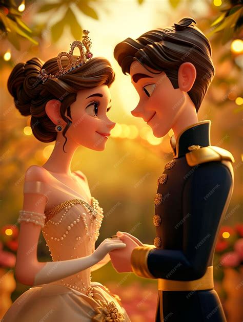 Historia De Princesa E Principe Curta - Princesa e príncipe de desenhos animados 3D | Foto Grátis