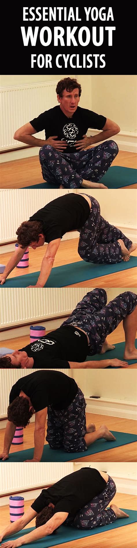 essential yoga workout  cyclists  minute yoga session