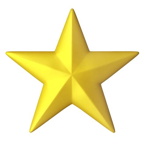 Star 3D Illustration 12488033 PNG