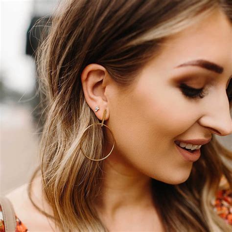 north star threaded flat  earring