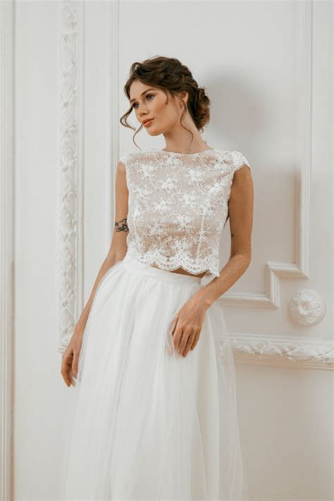 Crop Top Wedding Dresses Best 10 crop top wedding dresses - Find the