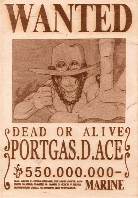 One Piece Ace Wanted Poster