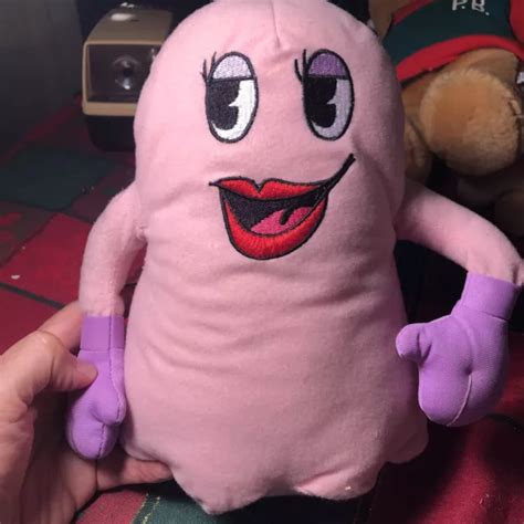 pac man plush toy factory namco pink pinky ghost  shipping