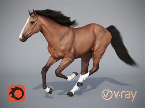 3D model horse running VR / AR / low-poly | CGTrader