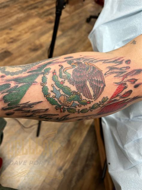 Mexican Flag Tattoo