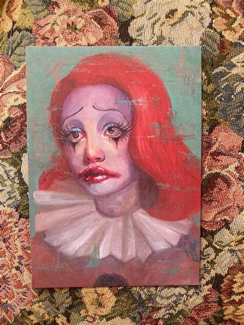 Sad Clown Painting Art Print - Etsy