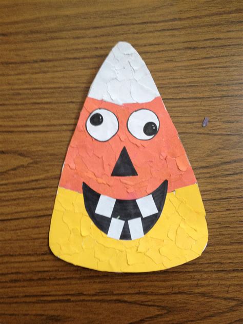 silly candy corn made from torn paper | Halloween crafts, Crafty kids ...
