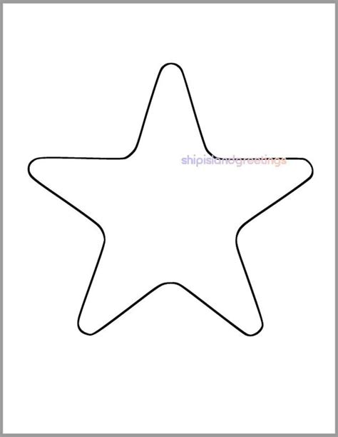 Printable Star Template-7 Inch Starfish Cutout-baby Shower Decor-diy ...