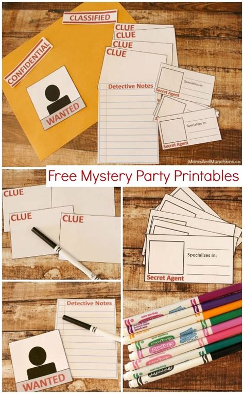 Mystery party printables free – Artofit